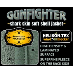 HELIKON Gunfighter Shark Skin Soft Shell fliis-jakk, Must